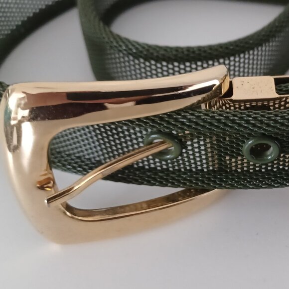 Black metallic net belt wirh golden buckle - Picture 1 of 2